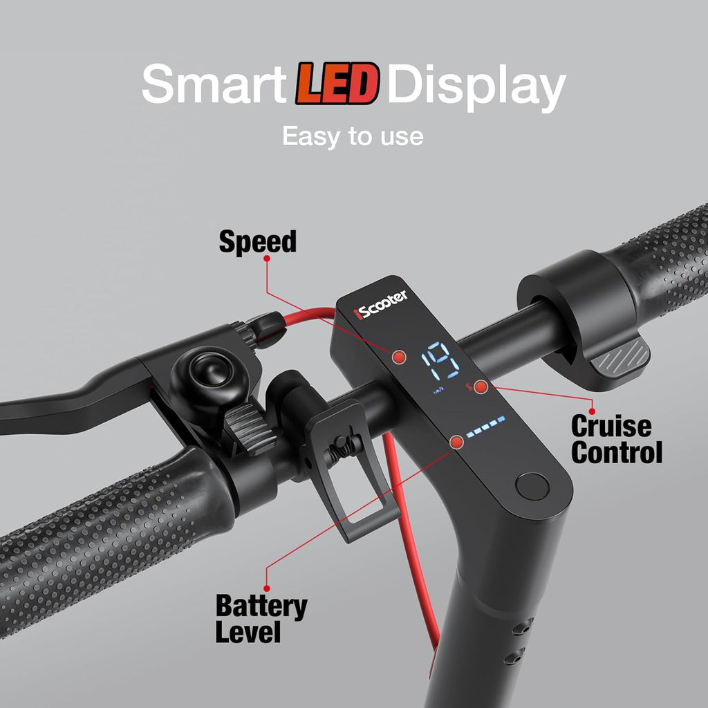 Electric Scooter Adults & Big Kids, Cruise Control, Dual Braking System, Smart App, Foldable