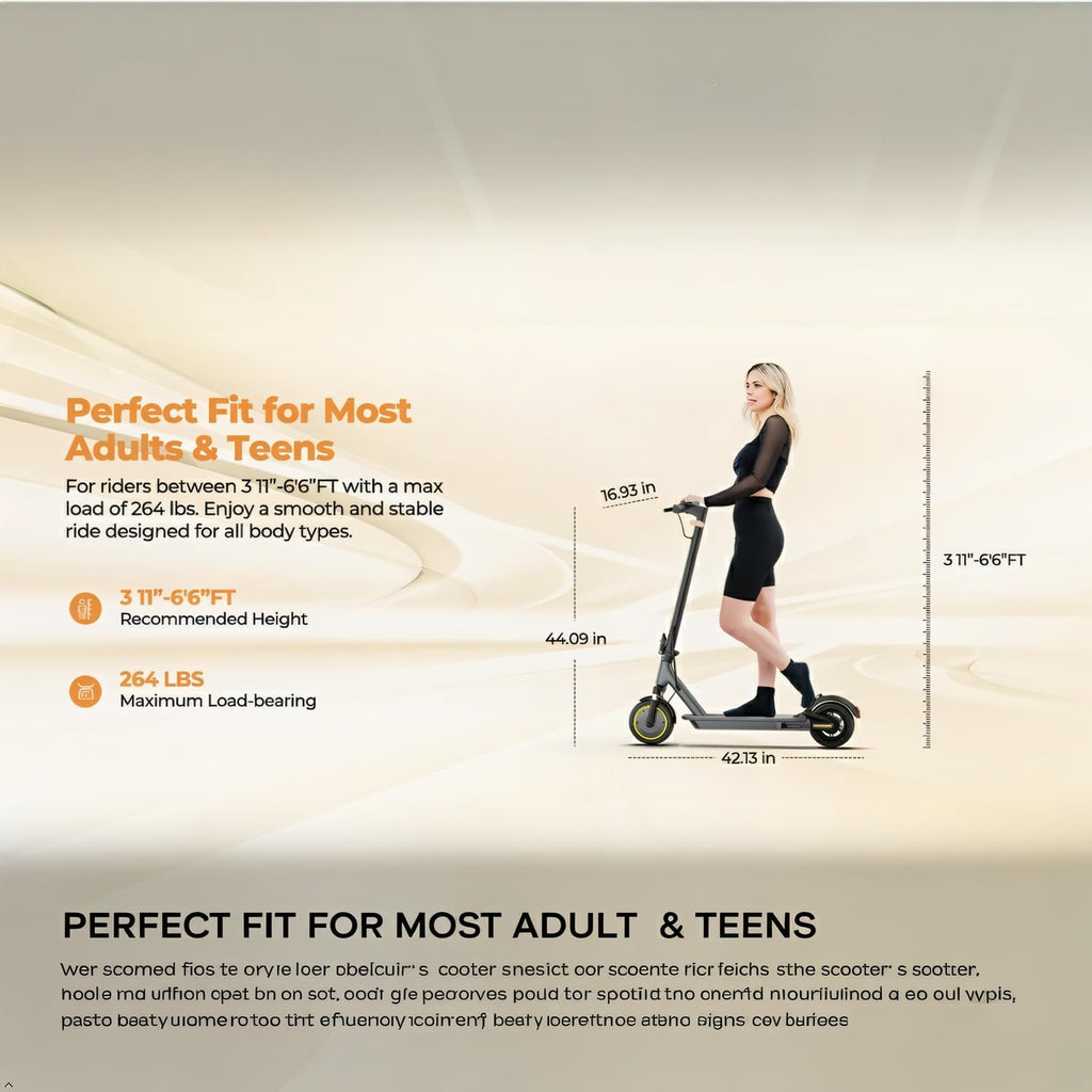 Electric Scooter for Adults，Top Speed 19/22 MPH，Range 19/22/28 Miles，8.5”/10" Tires