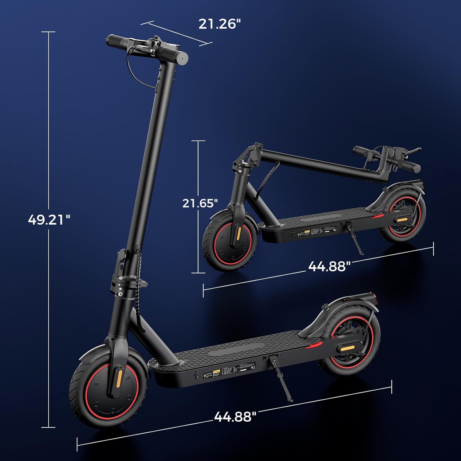 Electric Scooter Adults, 1200W/1000W/500W Motor, 28/25/21/18 MPH Top Speed, 10''/8.5'' Tires,