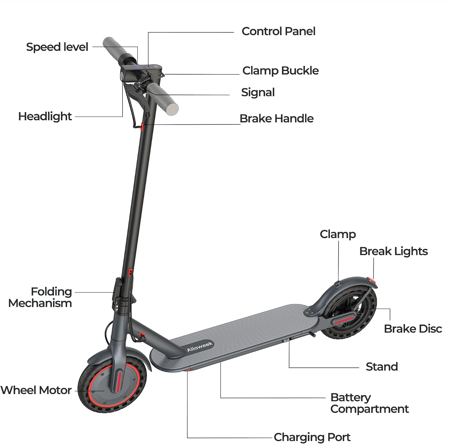 Electric Scooter for Adults – 350W/500W Motor, 19 MPH/22Mph Top Speed