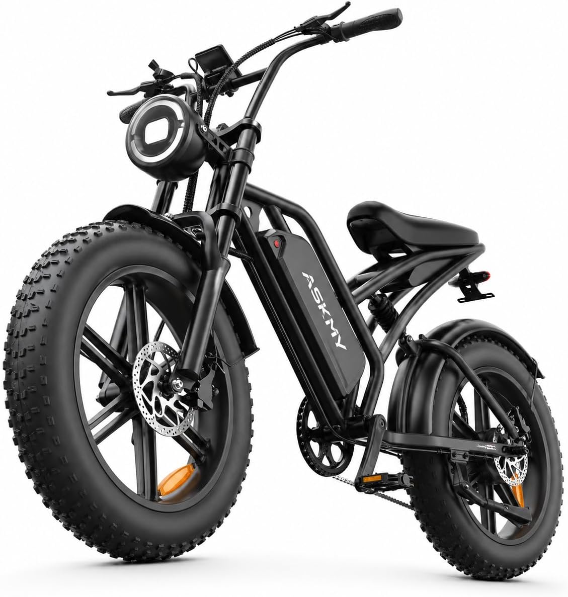 20" Fat Tire Electric Bike for Adults, 1000W Peak Motor, Up to 60-Mile Range, All-Terrain E-Bike, UL 2849 Certified
