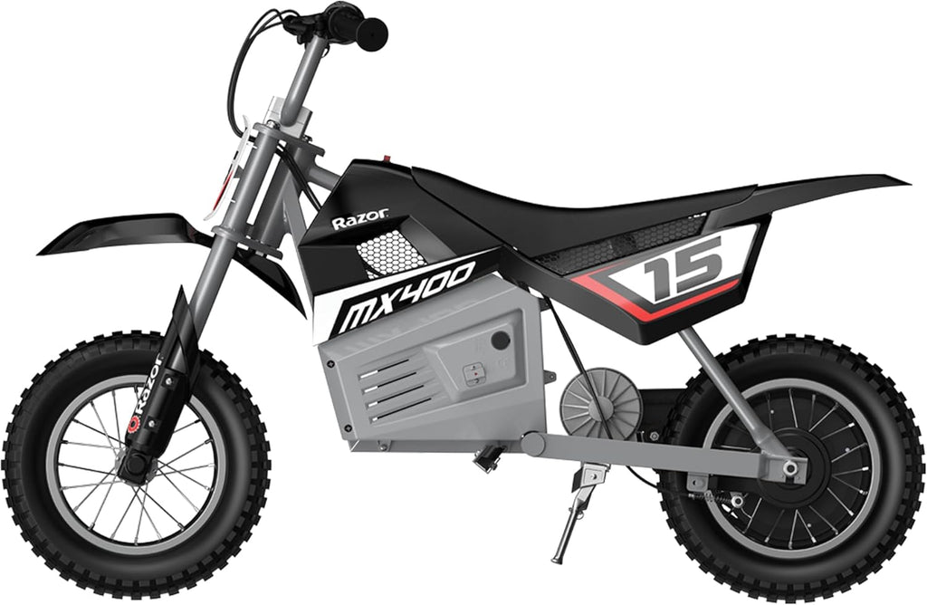 Electric Dirt Bike for Kids Ages 8+ – 12” Pneumatic Tire Off-Road E-Bike with Twist Throttle