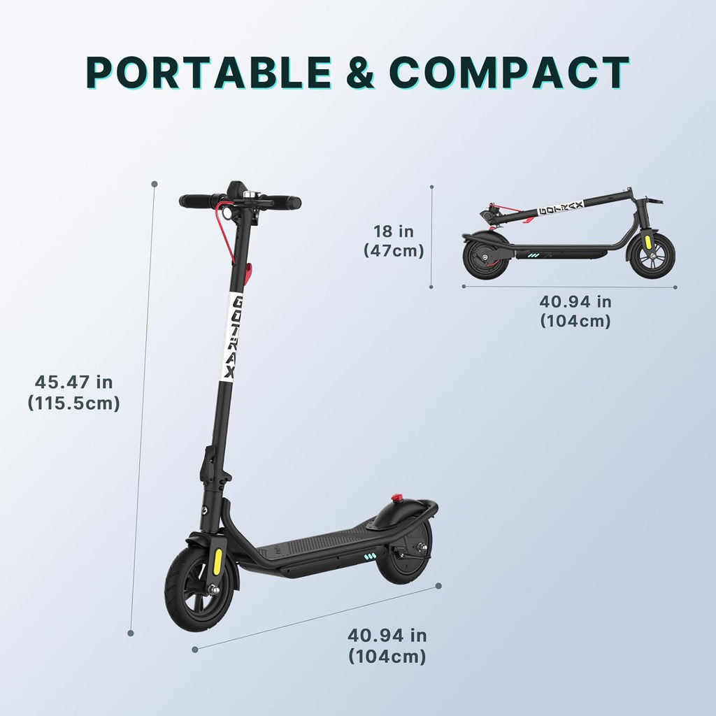 Electric Scooter for Adults, Max 12 Mile Range & 15.5Mph by 250W Motor, 8.5" Front Air & Rear Solid Tires
