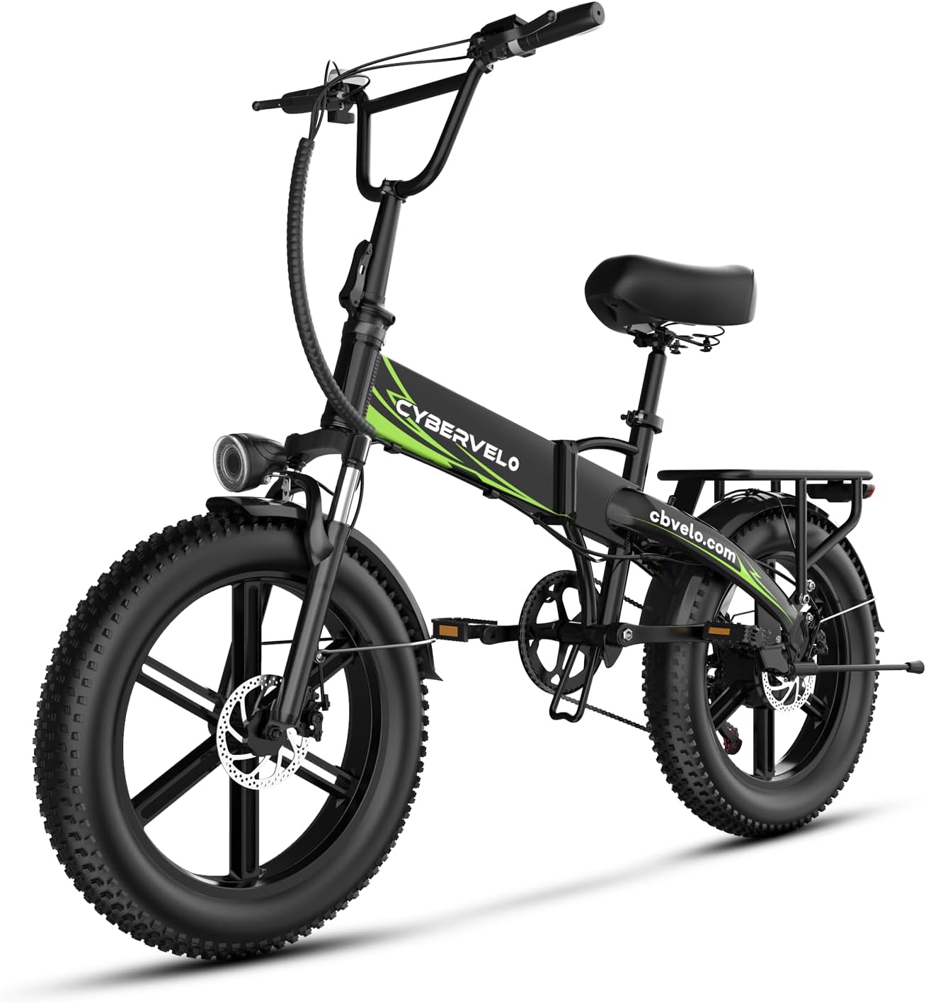 20" Fat Tire Folding Electric Bike for Adults with 1000W Motor, 7-Speed Gear System, Up to 30+ MPH & 80 Miles Range