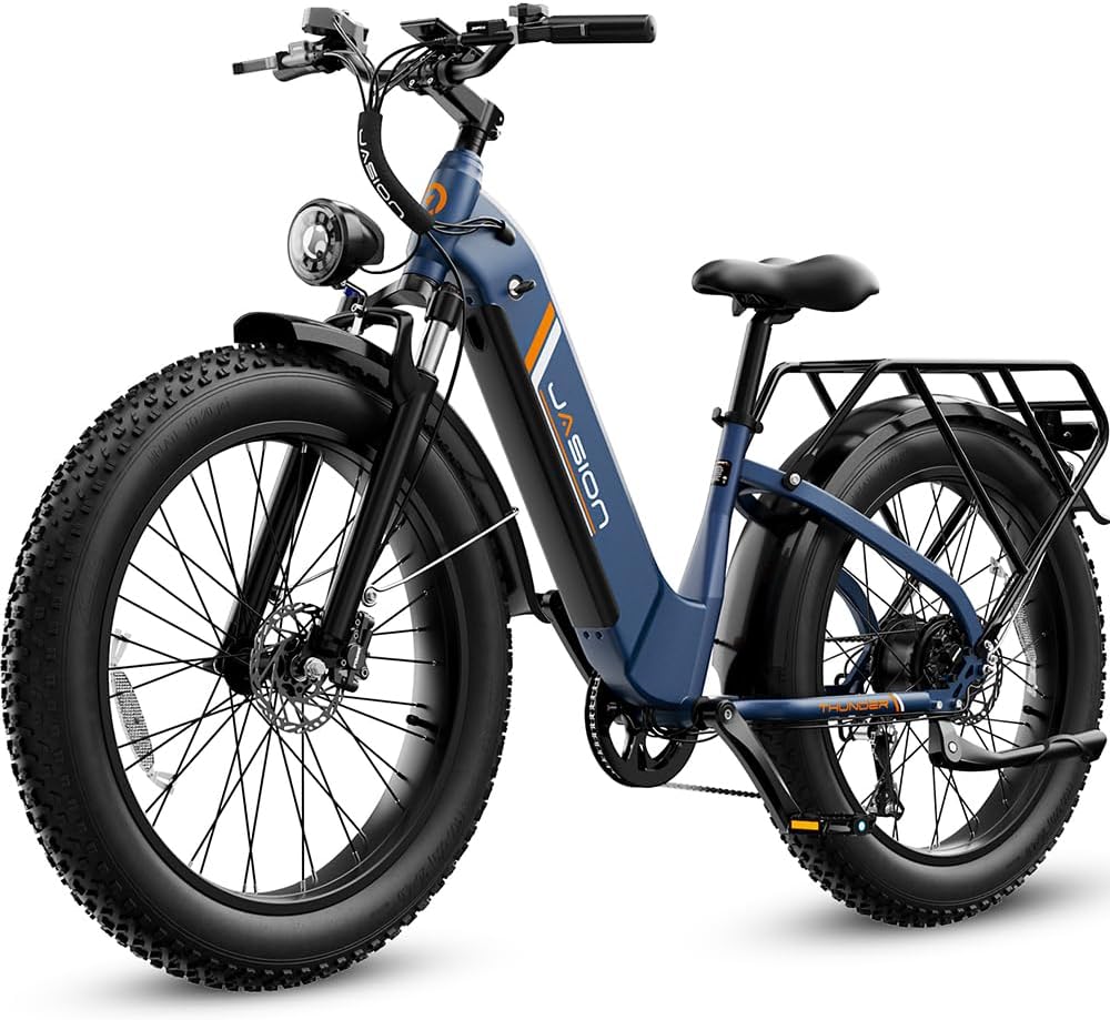 Jasion Thunder PRO 2000W Electric Bike for Adults – 26" Fat Tire eBike, 35 MPH, Up to 90 Miles Range, 1040Wh Battery, 500 lbs Capacity