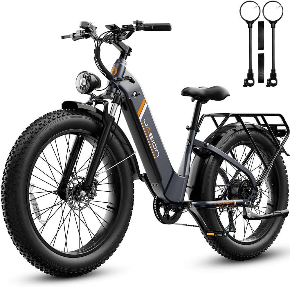 Jasion Thunder PRO 2000W Electric Bike for Adults – 26" Fat Tire eBike, 35 MPH, Up to 90 Miles Range, 1040Wh Battery, 500 lbs Capacity