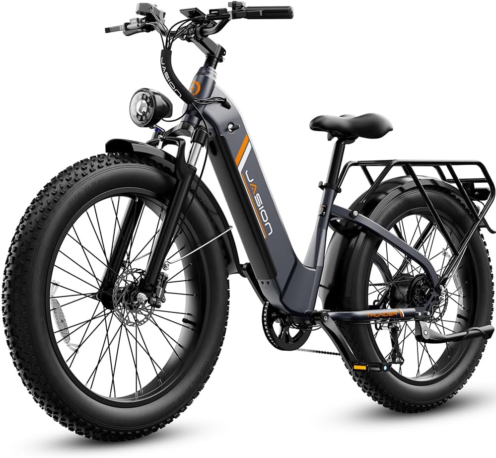 Jasion Thunder PRO 2000W Electric Bike for Adults – 26" Fat Tire eBike, 35 MPH, Up to 90 Miles Range, 1040Wh Battery, 500 lbs Capacity