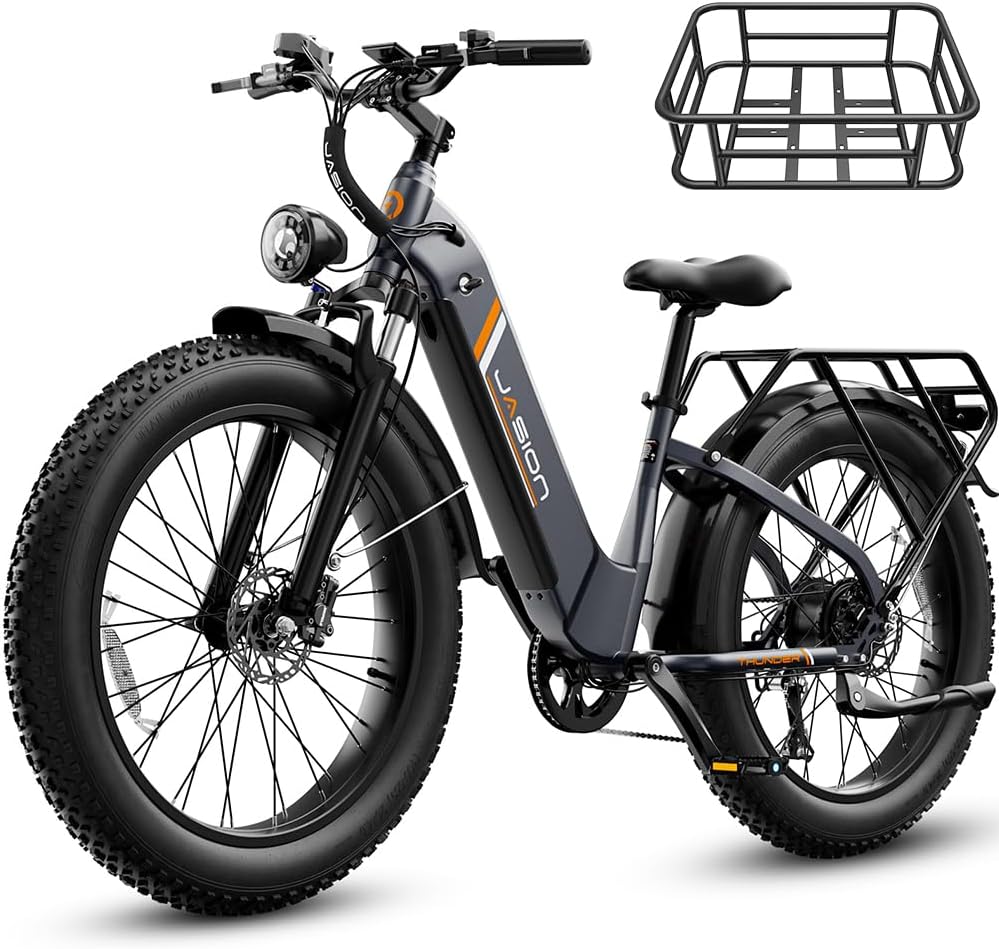 Jasion Thunder PRO 2000W Electric Bike for Adults – 26" Fat Tire eBike, 35 MPH, Up to 90 Miles Range, 1040Wh Battery, 500 lbs Capacity