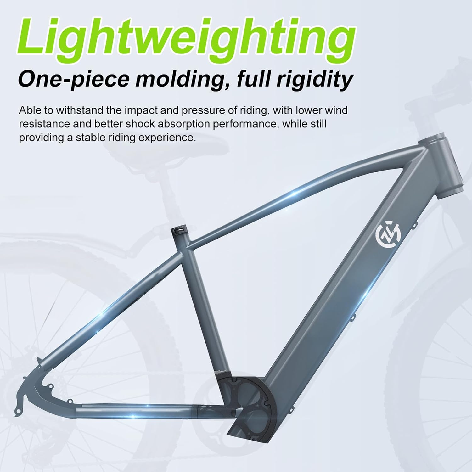 24" Electric Mountain Bike for Adults with 1000W Peak Motor, Full Suspension, 7-Speed Gear System & Commuter Design