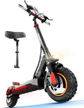 Foldable Electric Scooter with Seat for Adults, All-Terrain Commuter E-Scooter, Long-Range Design, Heavy-Duty Frame