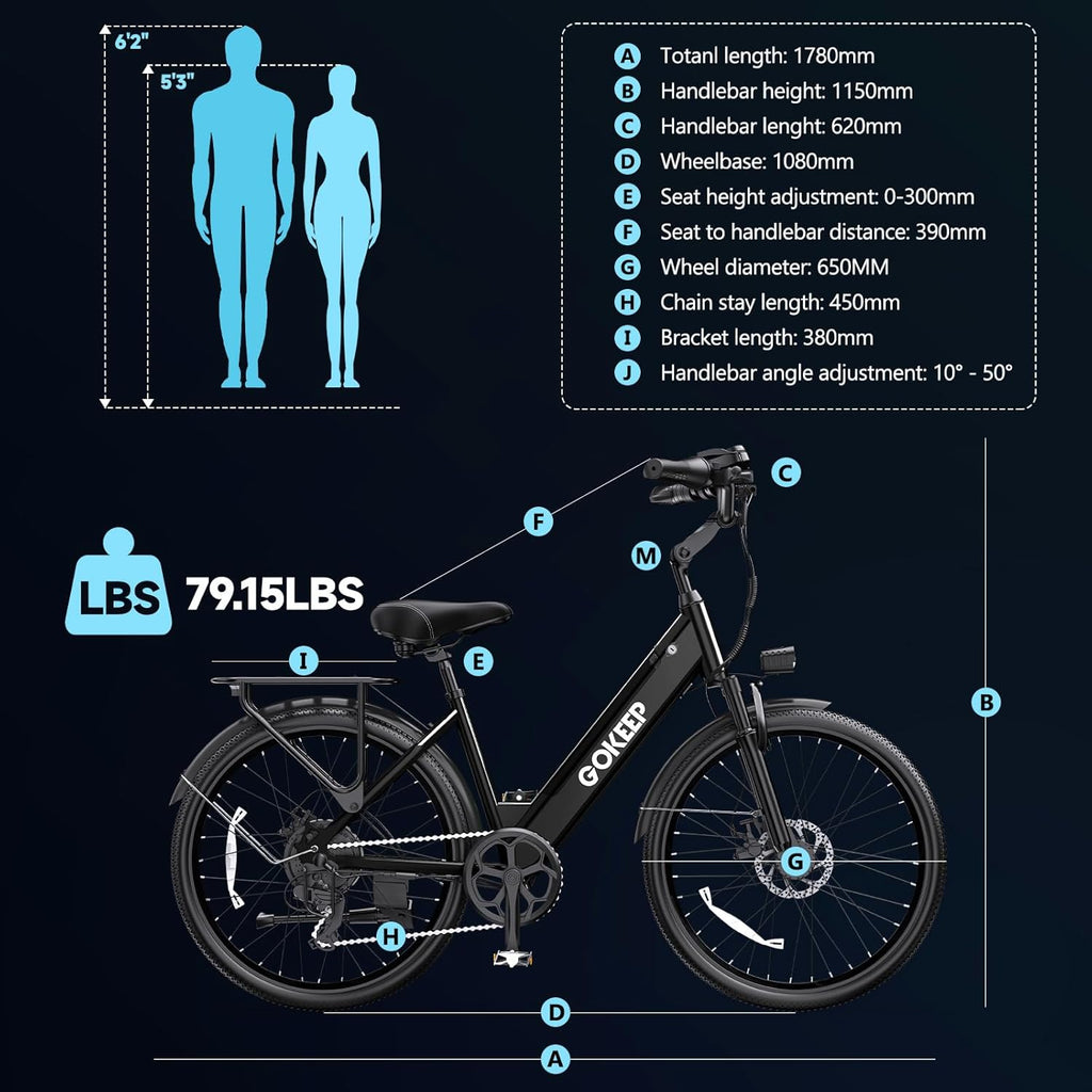 1000W Peak Electric Mountain Bike for Adults – 26-Inch E-Bike with 7-Speed Gears, Front Suspension, Adjustable Stem, Up to 28 MPH & 75-Mile Range