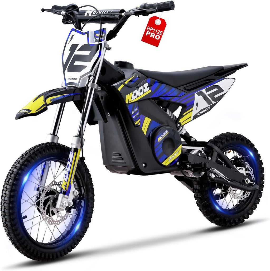 Kids Electric Dirt Bike with 3 Speed Modes, Dual Suspension & Disc Brakes – Up to 20.6 MPH, 19-Mile Range