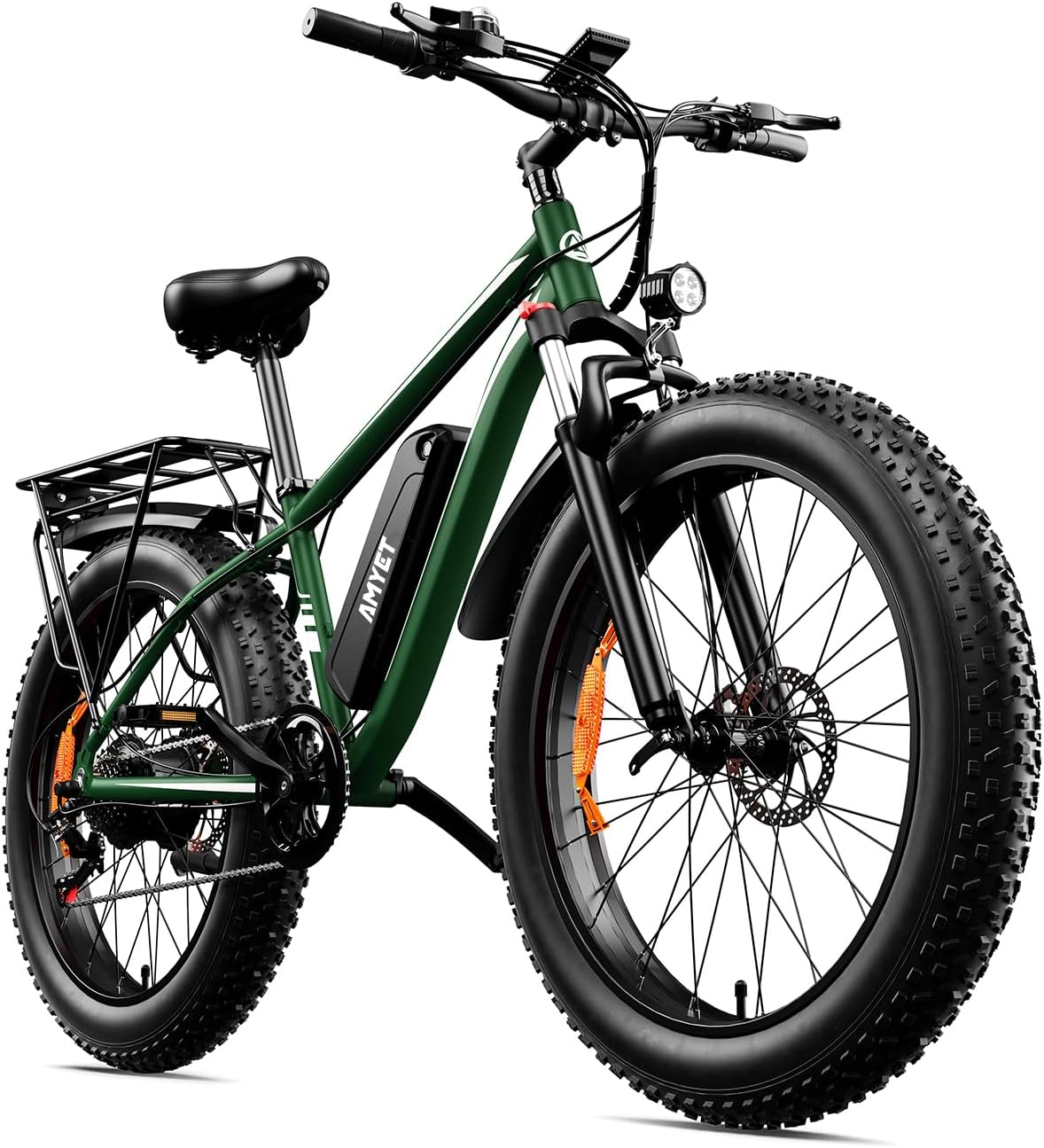 26" Fat Tire Electric Bike for Adults, 1500W Peak Motor, Up to 28 MPH, 7-Speed Electric Mountain E-Bike