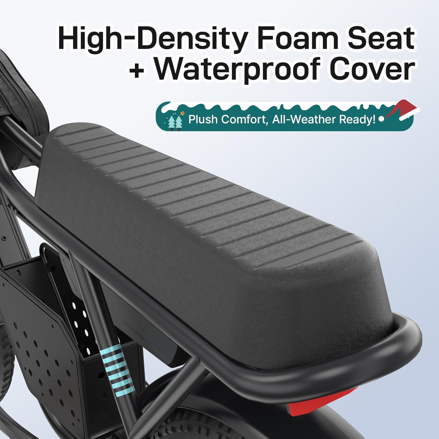 750W Electric Bike for Adults – 20" Fat Tire E-Bike, 25 MPH Top Speed, Up to 45 Miles Range, Basket & Frame Bag Included