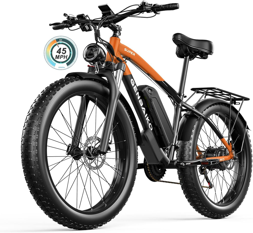 Electric Fat Tire Bike for Adults, 2500W Peak Motor, Up to 45 MPH, 21-Speed E-Bike with Hydraulic Disc Brakes & Long-Range Performance