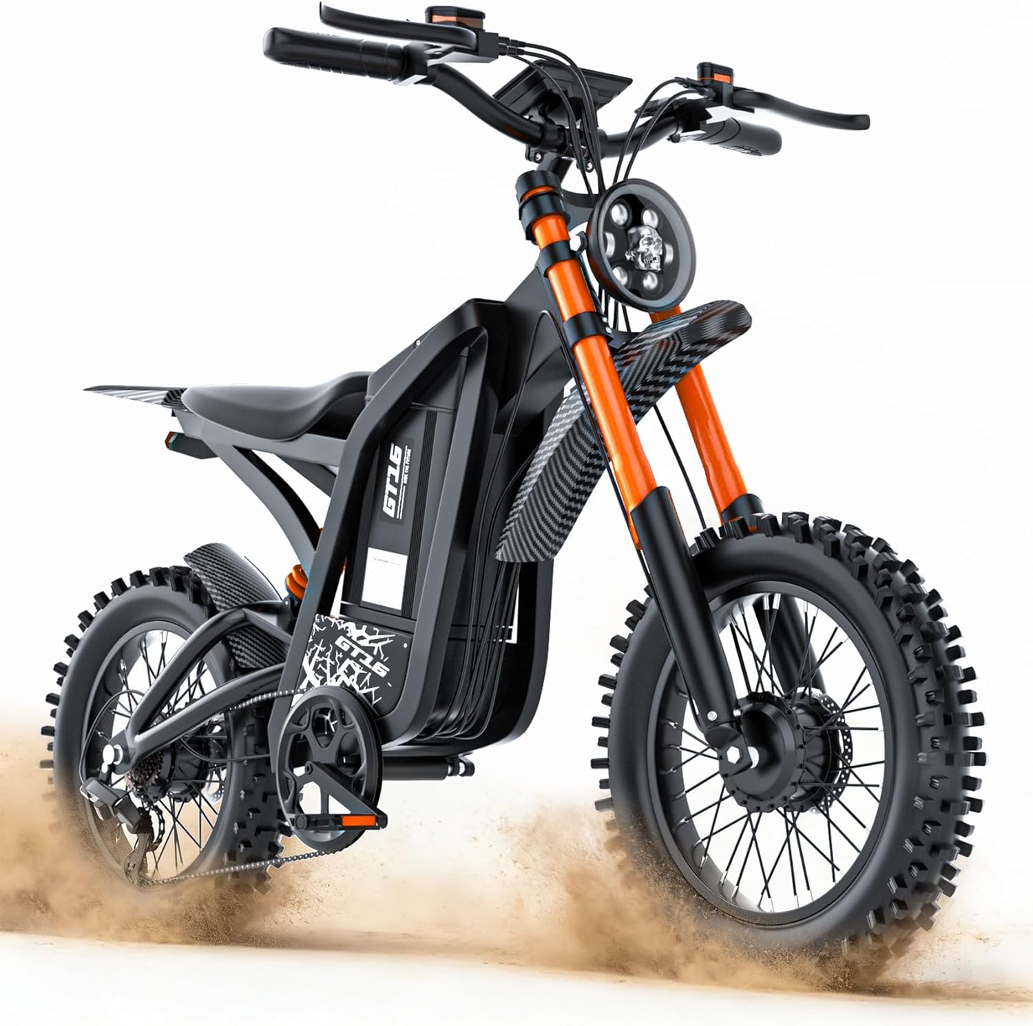Electric Dirt Bike for Adults & Teens, 5500W Peak Motor, Up to 40 MPH, 100-Mile Range, Full Suspension, Hydraulic Brakes