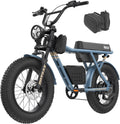750W Electric Bike for Adults – 20" Fat Tire E-Bike, 25 MPH Top Speed, Up to 45 Miles Range, Basket & Frame Bag Included