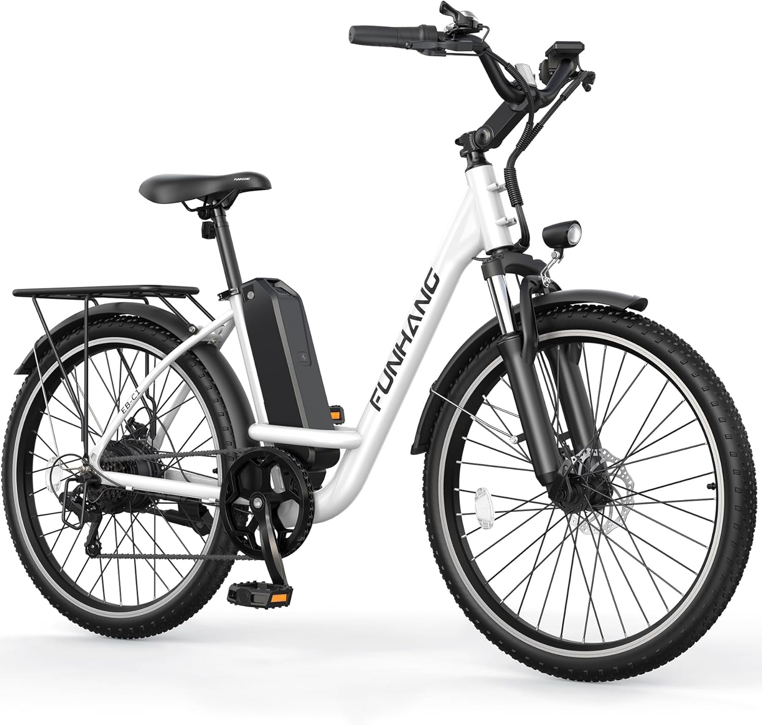 26-Inch City Cruiser Electric Bike for Adults – 1000W Peak Motor, 7-Speed Commuter E-Bike, Up to 20 MPH & 50-Mile Range