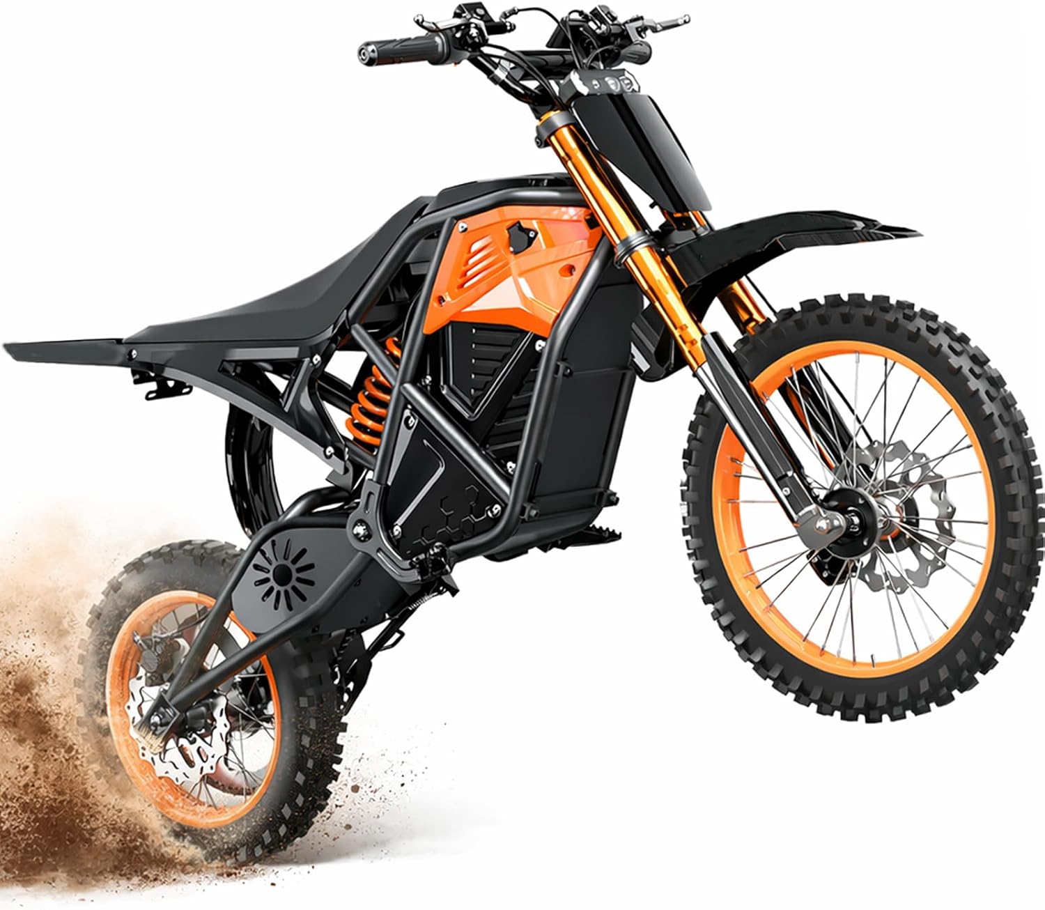 3500W Peak Electric Dirt Bike for Adults & Teens – 38 MPH Off-Road E-Bike, Up to 60 Miles Range, Hydraulic Suspension