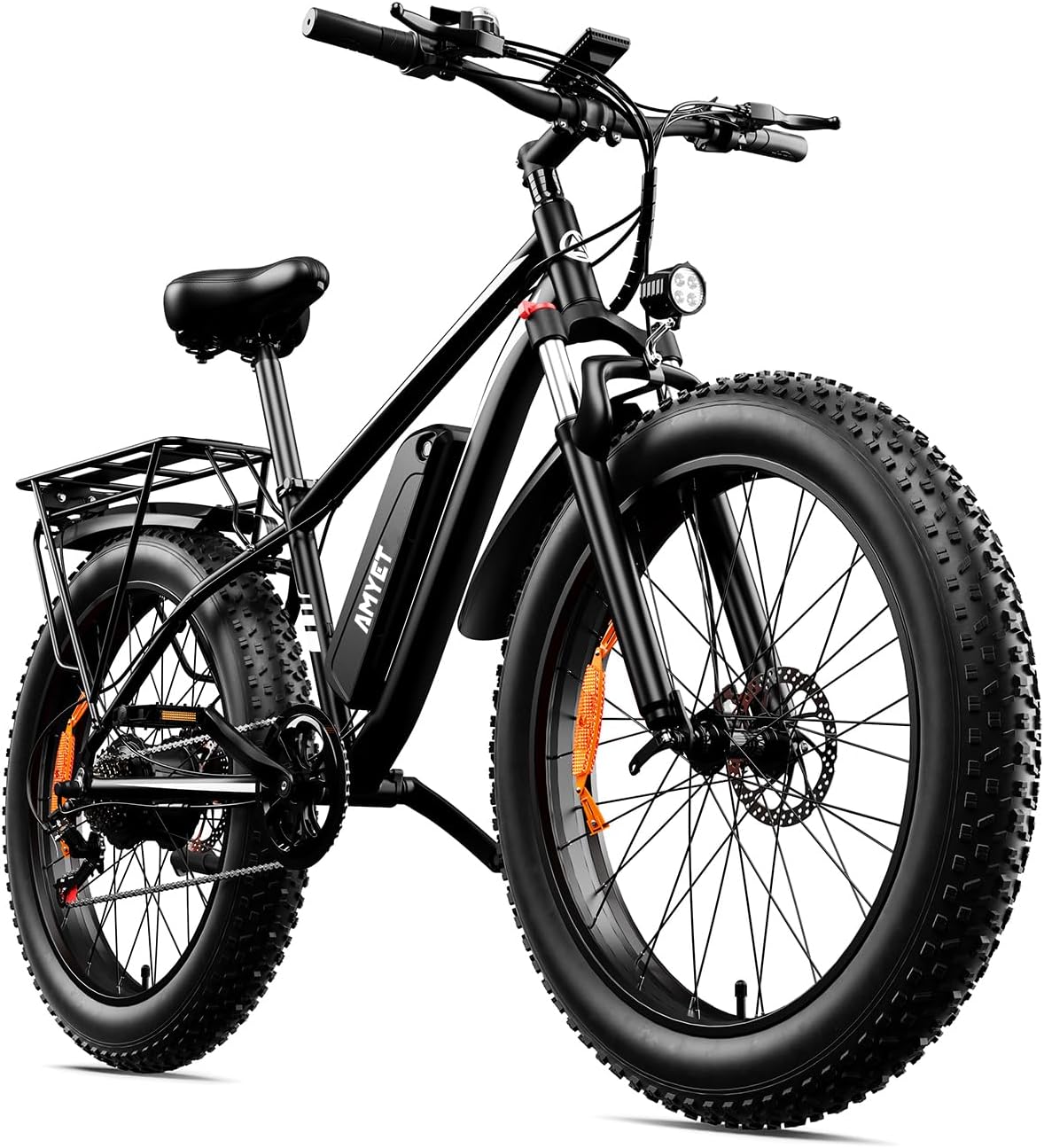 26" Fat Tire Electric Bike for Adults, 1500W Peak Motor, Up to 28 MPH, 7-Speed Electric Mountain E-Bike