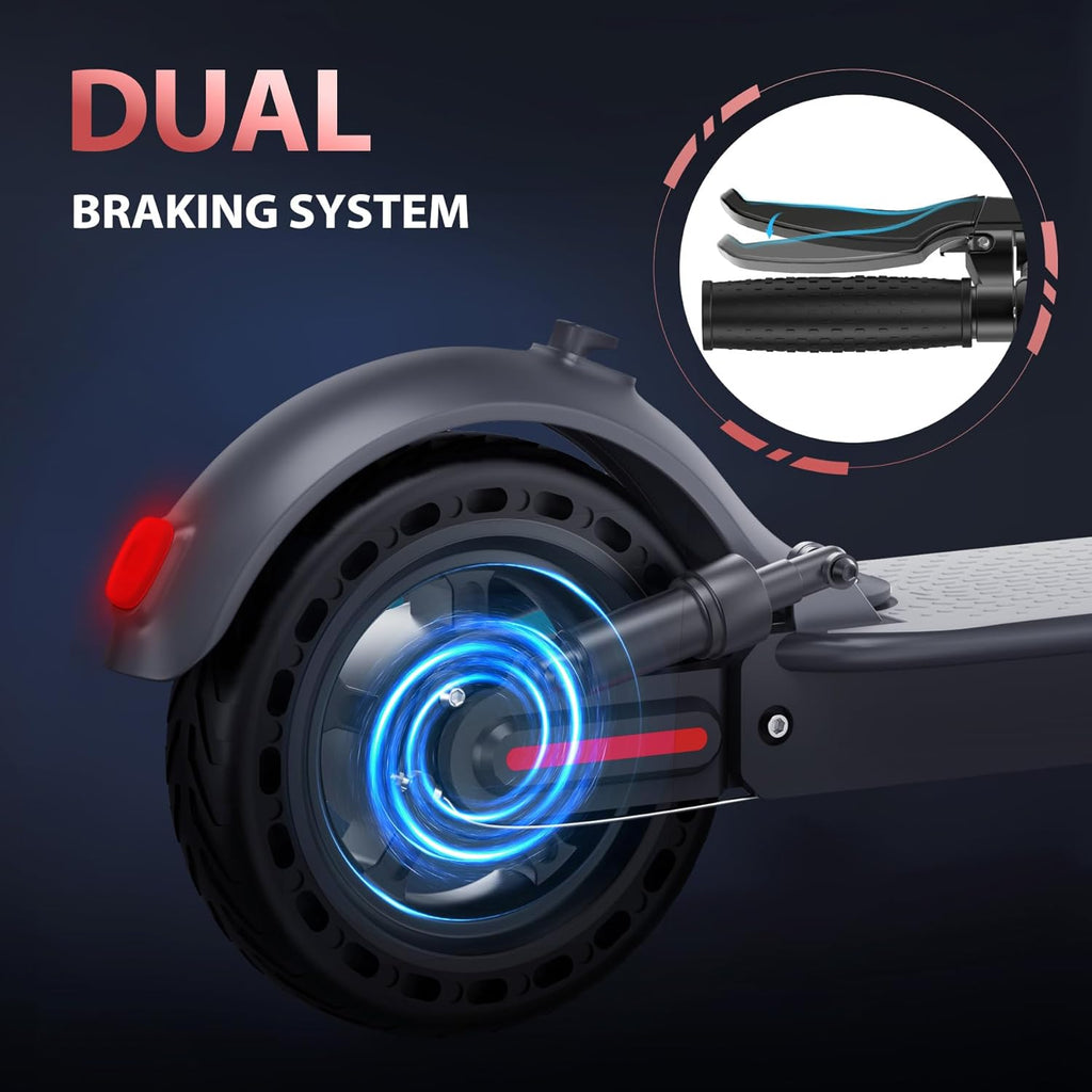 Electric Scooter for Adults – 350W/500W Motor, 19–22 MPH, Up to 28 Miles Range, Folding Design with Dual Suspension & App Control