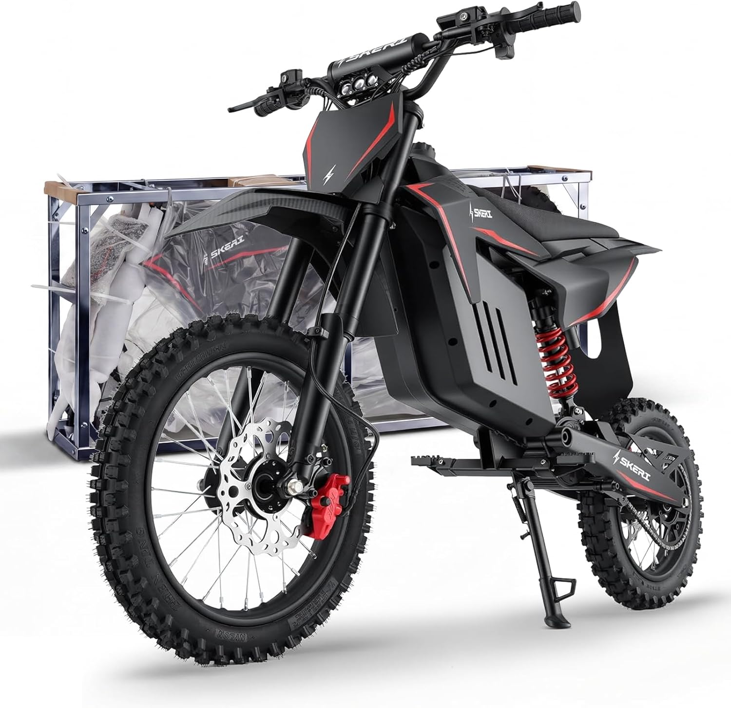 3200W Electric Dirt Bike for Adults & Teens – 37 MPH Off-Road E-Bike with Fat Tires, Dual Suspension & Hydraulic Brakes
