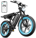 Adult Electric Fat Tire Bike, 1500W Peak Motor, Up to 60-Mile Range, 20" All-Terrain E-Bike with Dual Suspension & 7-Speed Drivetrain