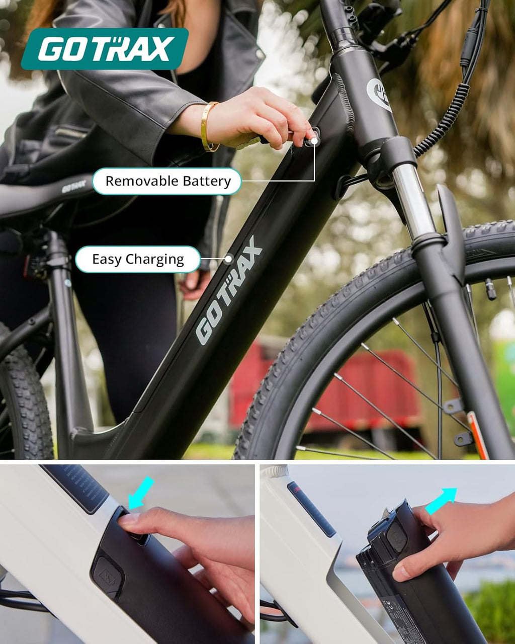 26" Step-Through Electric Bike for Adults, 500W Peak Motor, Up to 30-Mile Range, 7-Speed City E-Bike with Front Suspension