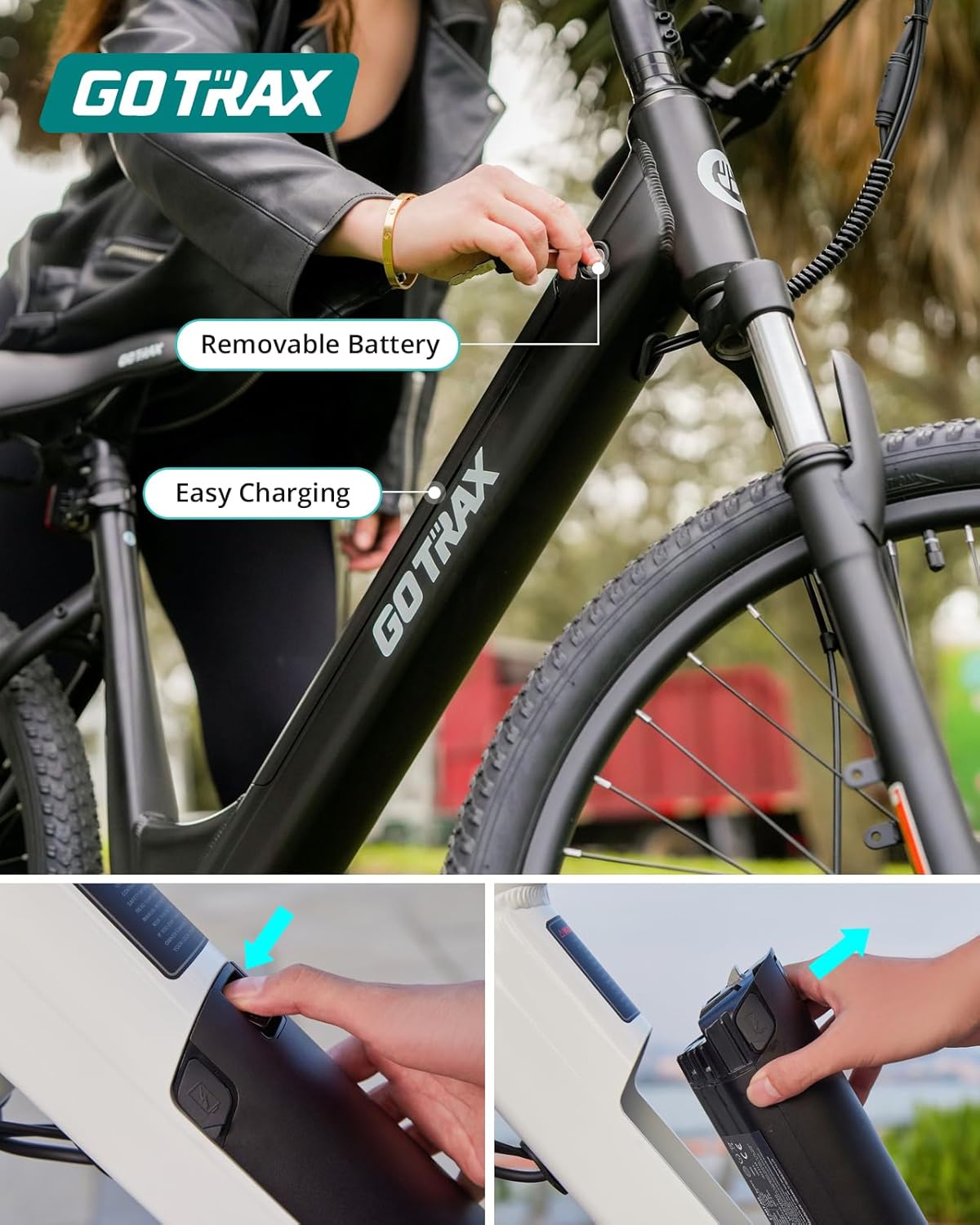 26" Step-Through Electric Bike for Adults, 500W Peak Motor, Up to 30-Mile Range, 7-Speed City E-Bike with Front Suspension