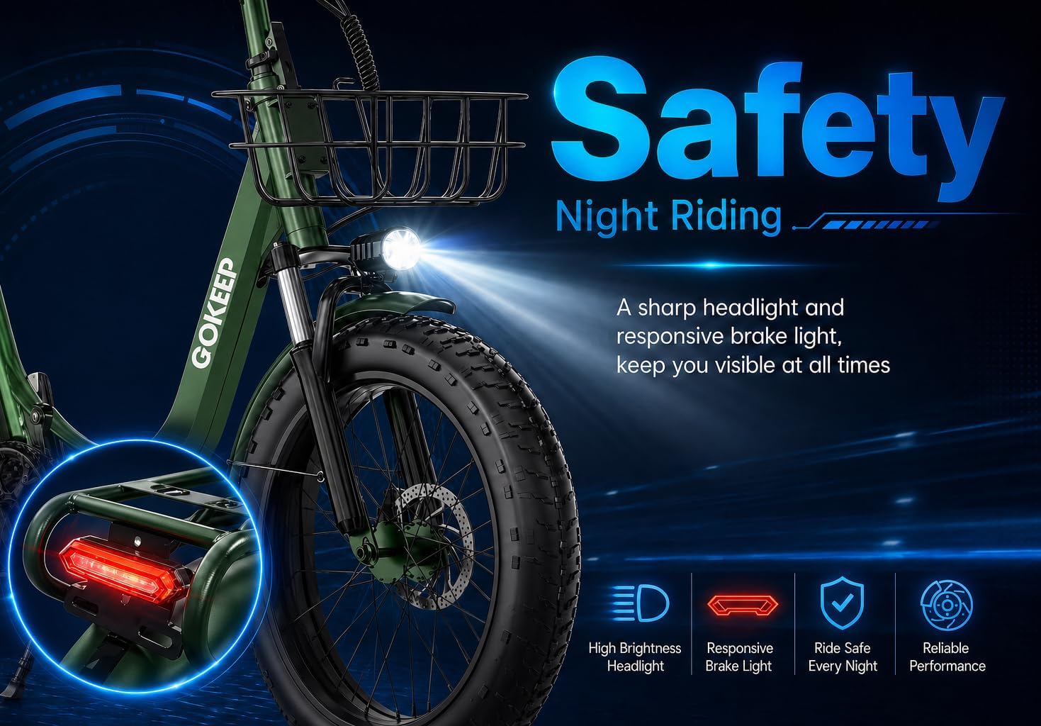1800W Foldable Electric Bike for Adults, 86 Miles PAS Range, 52V 18.2Ah