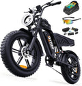 Electric Fat Tire Bike for Adults with NFC & Password Unlock, Full Suspension Off-Road E-Bike, 20-Inch Tires, Long-Range Performance