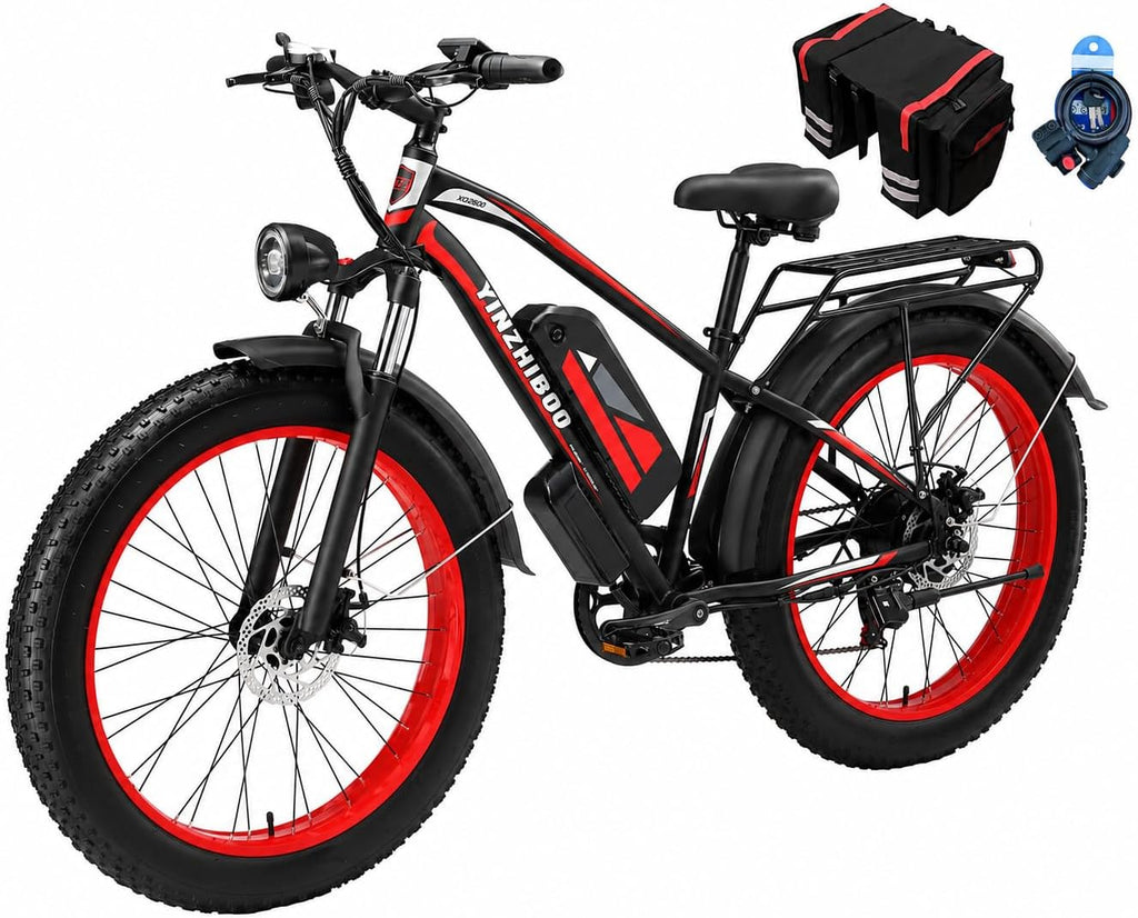 26" Fat Tire Electric Mountain Bike for Adults – Up to 32 MPH, Removable Power System, UL 2849 Certified