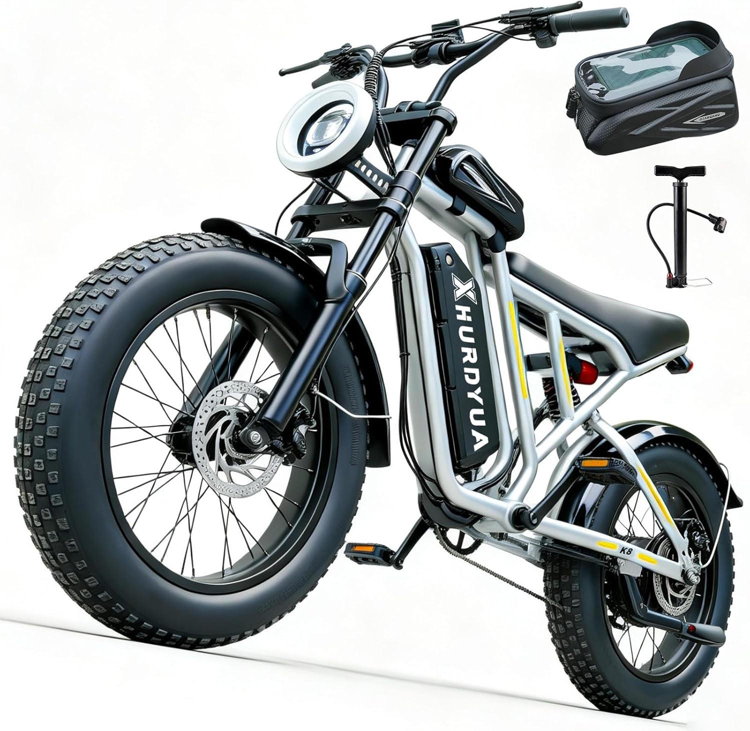 1500W Peak Electric Dirt Bike for Adults – 33 MPH Fat Tire E-Bike with Dual Suspension, Up to 70 Miles Range