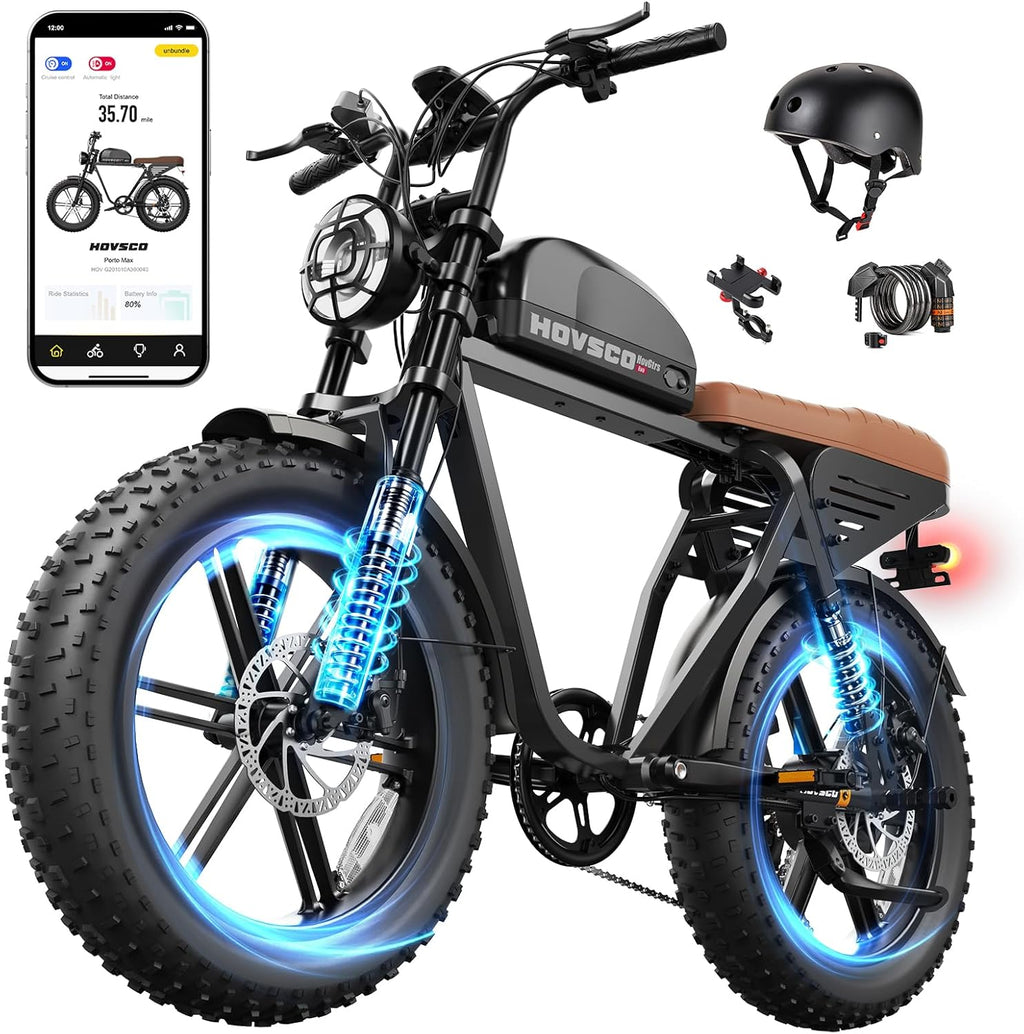 20" Fat Tire Electric Bike for Adults – All-Terrain E-Bike with Hydraulic Disc Brakes & Long-Range Capability