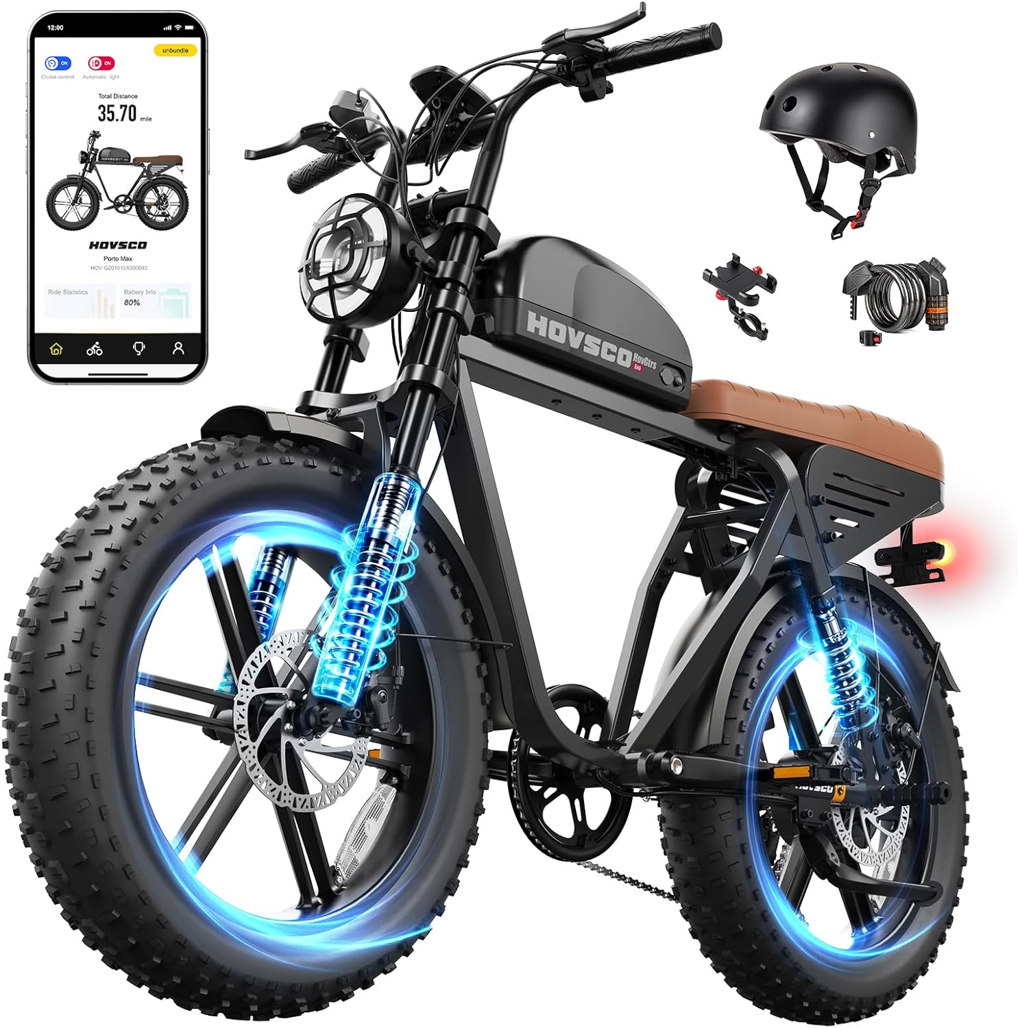 20" Fat Tire Electric Bike for Adults – All-Terrain E-Bike with Hydraulic Disc Brakes & Long-Range Capability