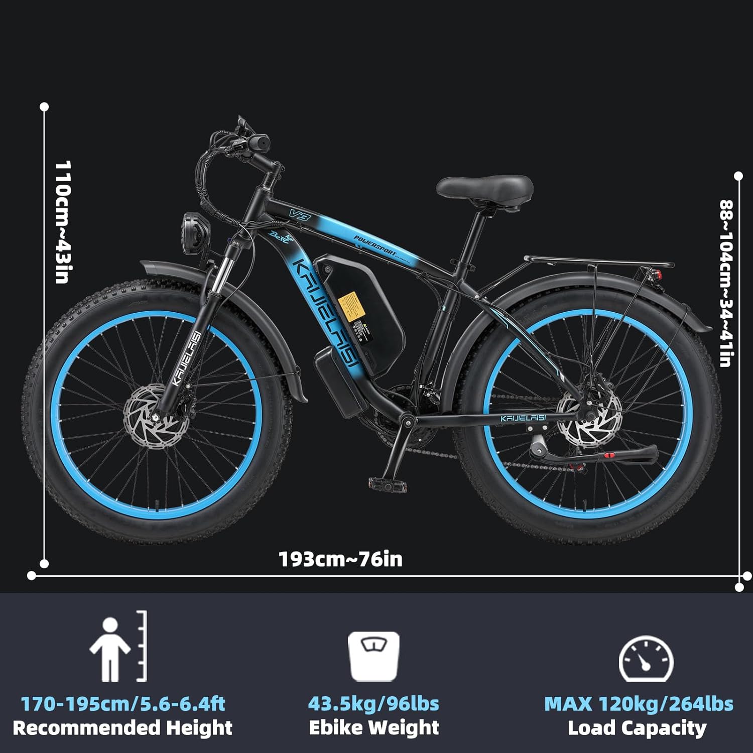 Dual Motor Electric Mountain Bike for Adults, 26-Inch Fat Tire All-Terrain E-Bike, Hydraulic Brakes, Multi-Speed Drivetrain