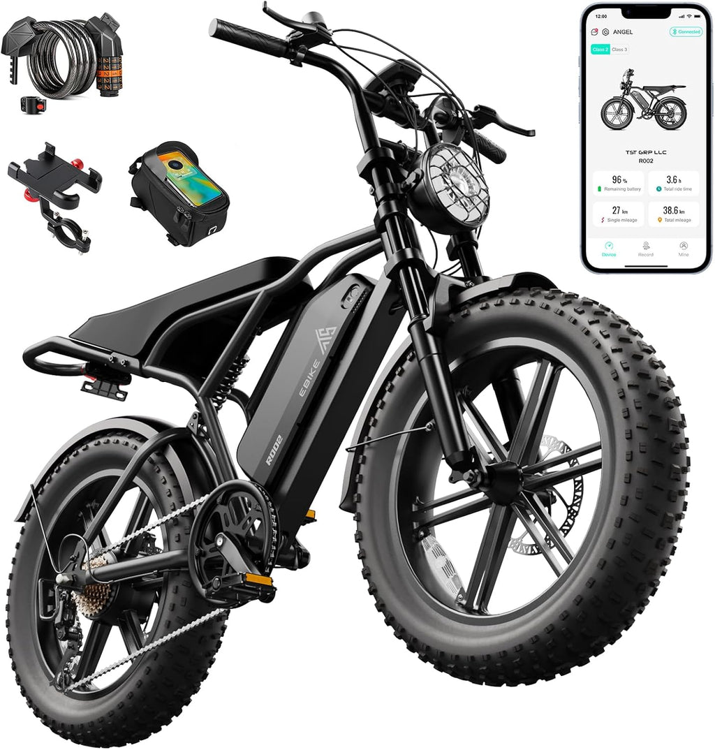 1500W Peak Fat Tire Electric Bike for Adults – 20-Inch All-Terrain E-Bike with Long Range, Off-Road Ready & UL 2849 Tested