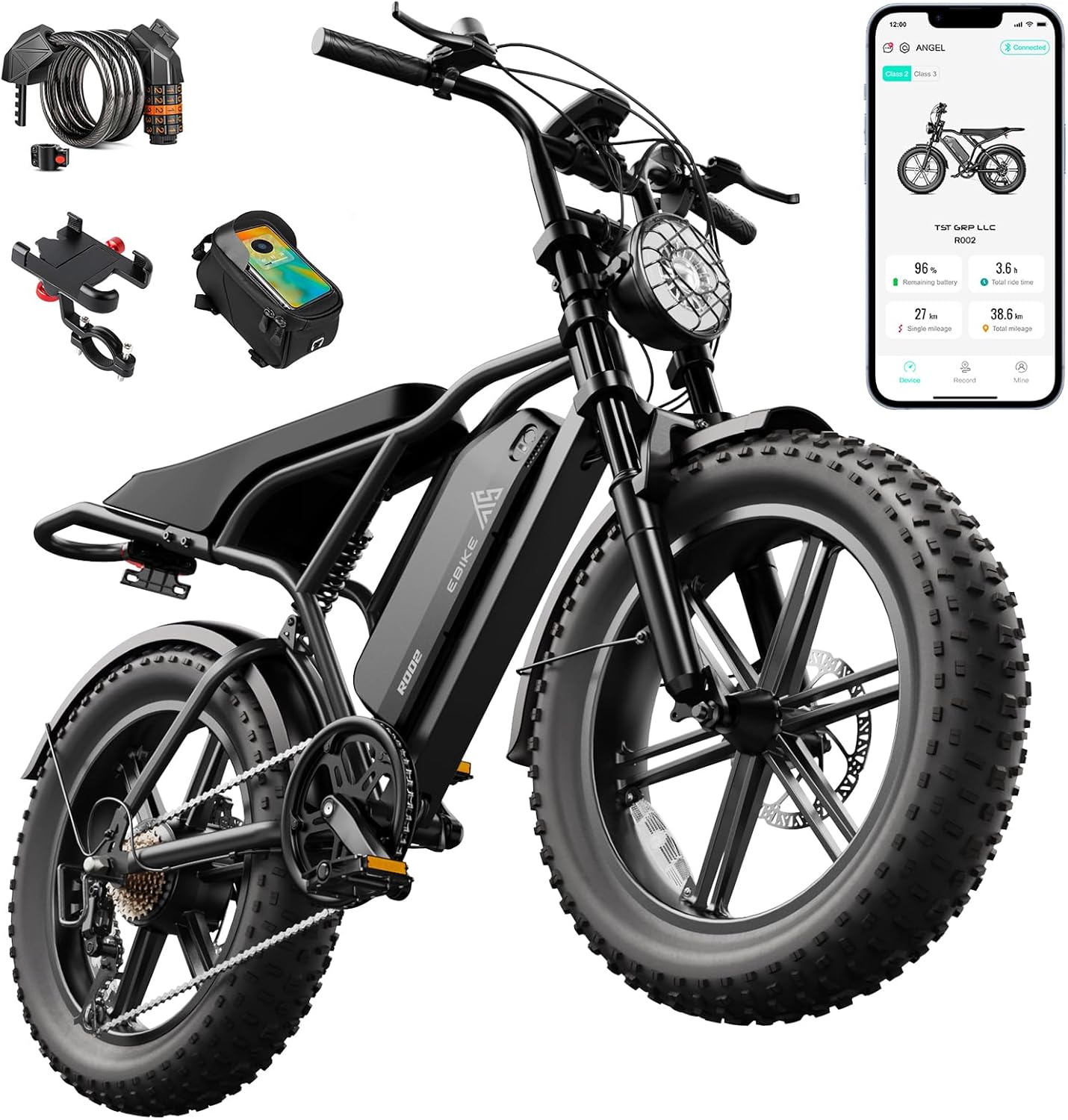 1500W Peak Fat Tire Electric Bike for Adults – 20-Inch All-Terrain E-Bike with Long Range, Off-Road Ready & UL 2849 Tested
