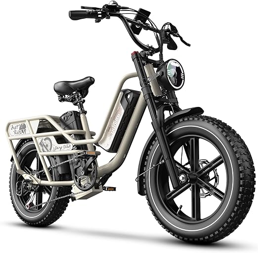 Electric Fat Tire Bike for Adults, 20-Inch All-Terrain E-Bike, Long-Range Commuter Electric Bicycle, UL Certified