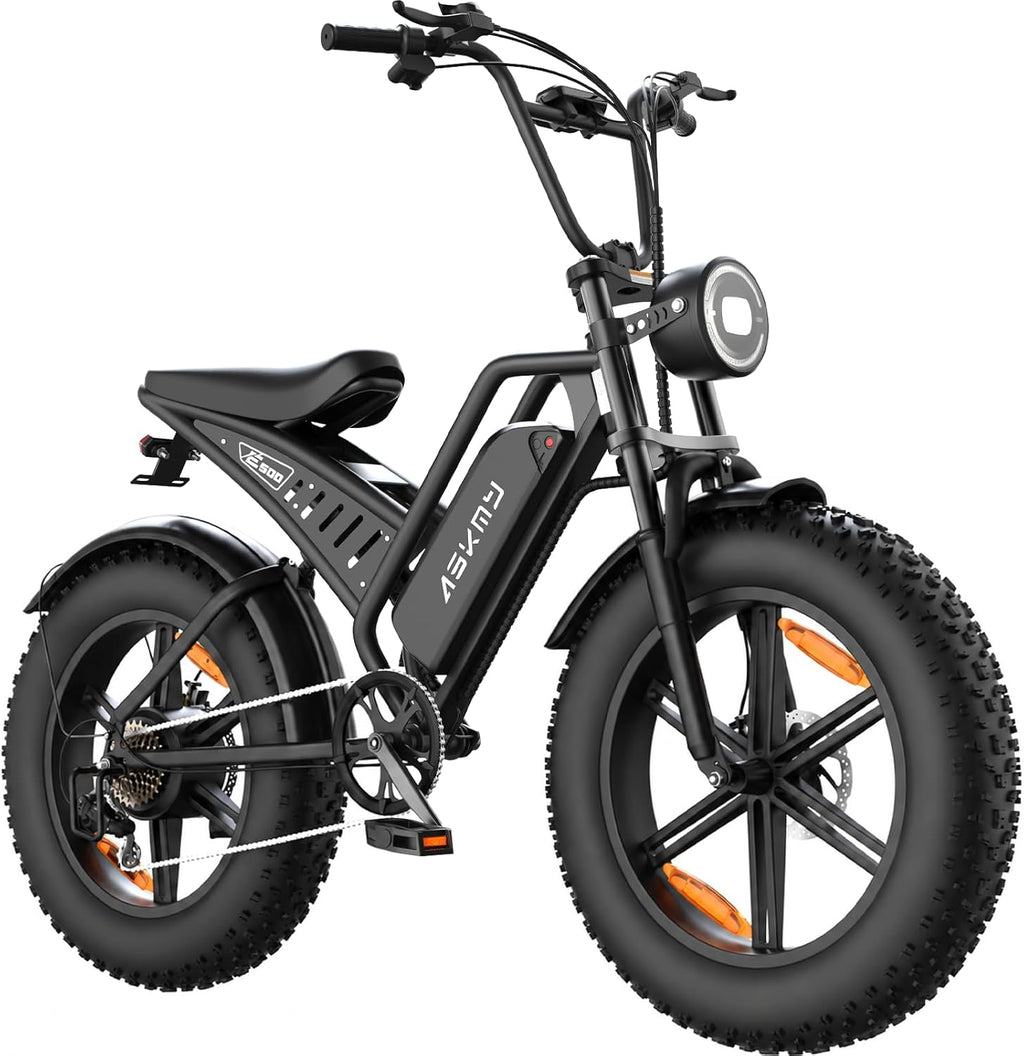 Electric Mountain Bike for Adults, 20-Inch Fat Tire All-Terrain E-Bike, Long-Range Commuter & Off-Road Electric Bicycle