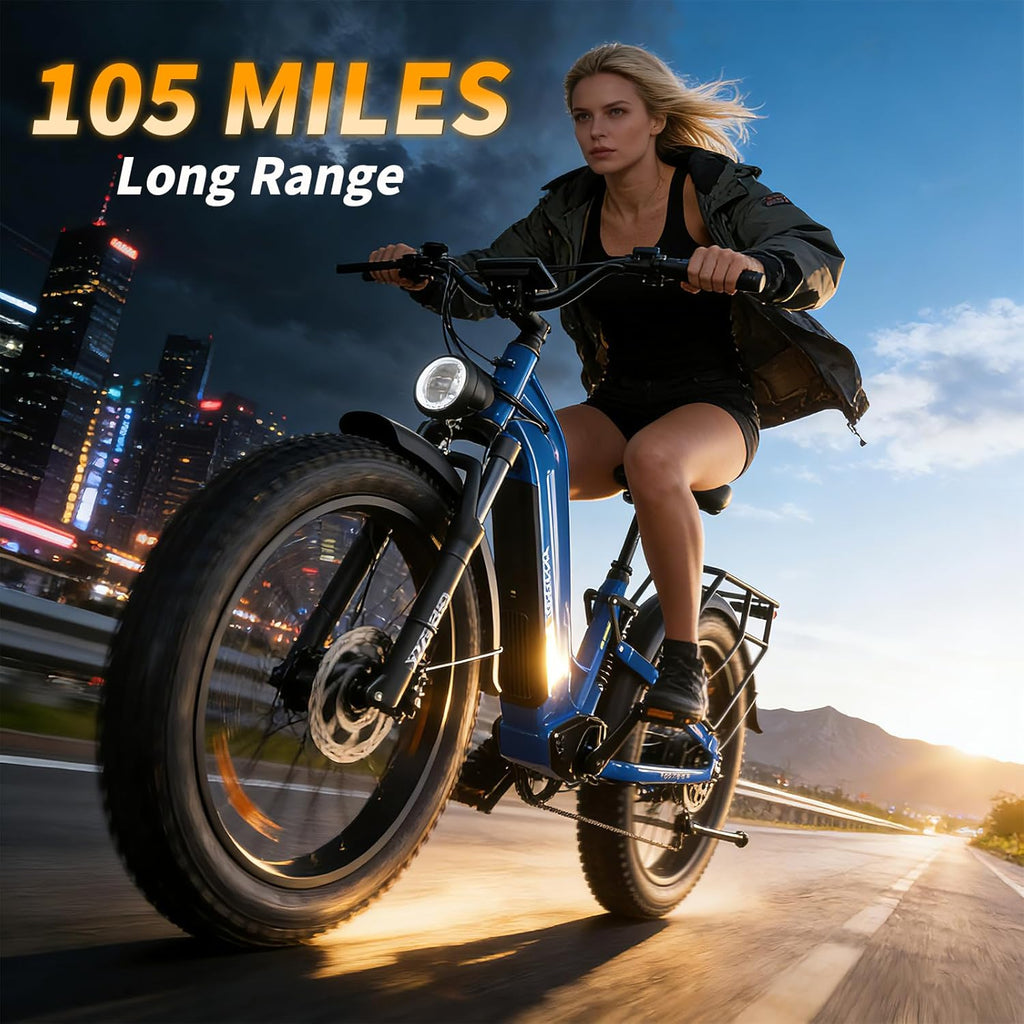 Dual Motor Electric Mountain Bike for Adults, 3500W Peak Power, Full Suspension, 26" Fat Tire Long-Range E-Bike
