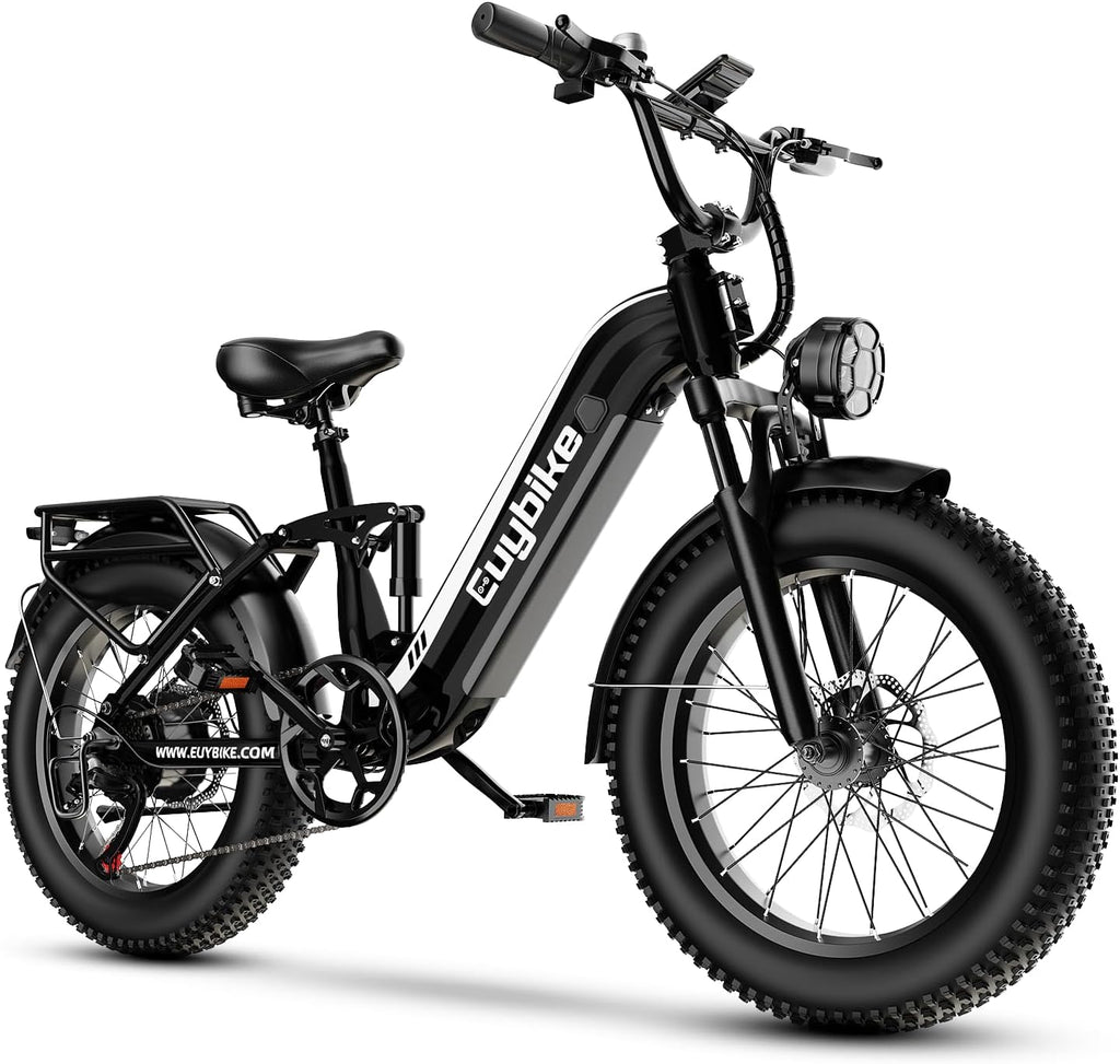 1500W Fat Tire Electric Bike for Adults – 20" All-Terrain E-Bike with Removable 48V Battery, Up to 80 Miles Range