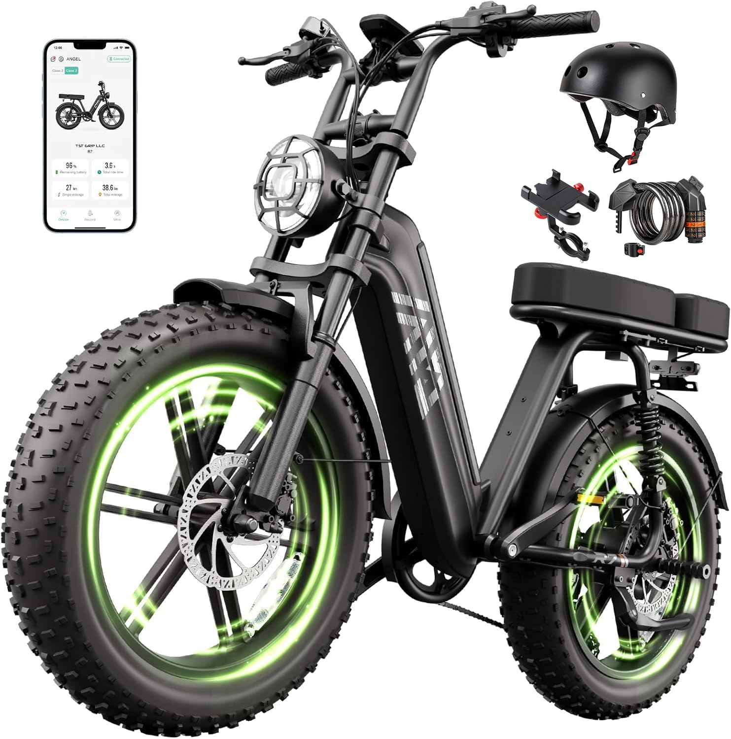 1500W Peak Fat Tire Electric Bike for Adults – 20-Inch All-Terrain E-Bike with Long Range, Off-Road Ready & UL 2849 Tested