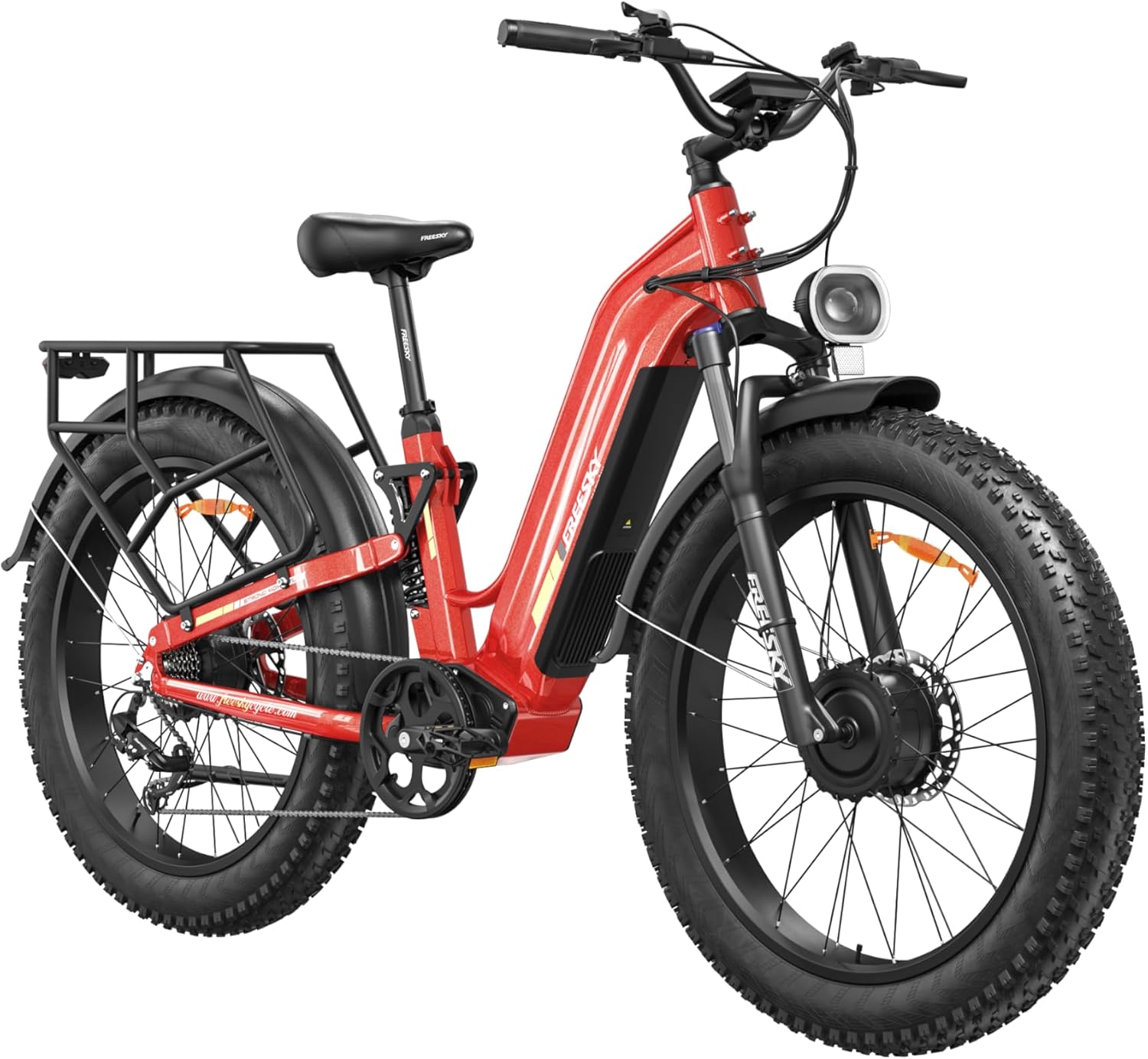 Dual Motor Electric Mountain Bike for Adults, 3500W Peak Power, Full Suspension, 26" Fat Tire Long-Range E-Bike