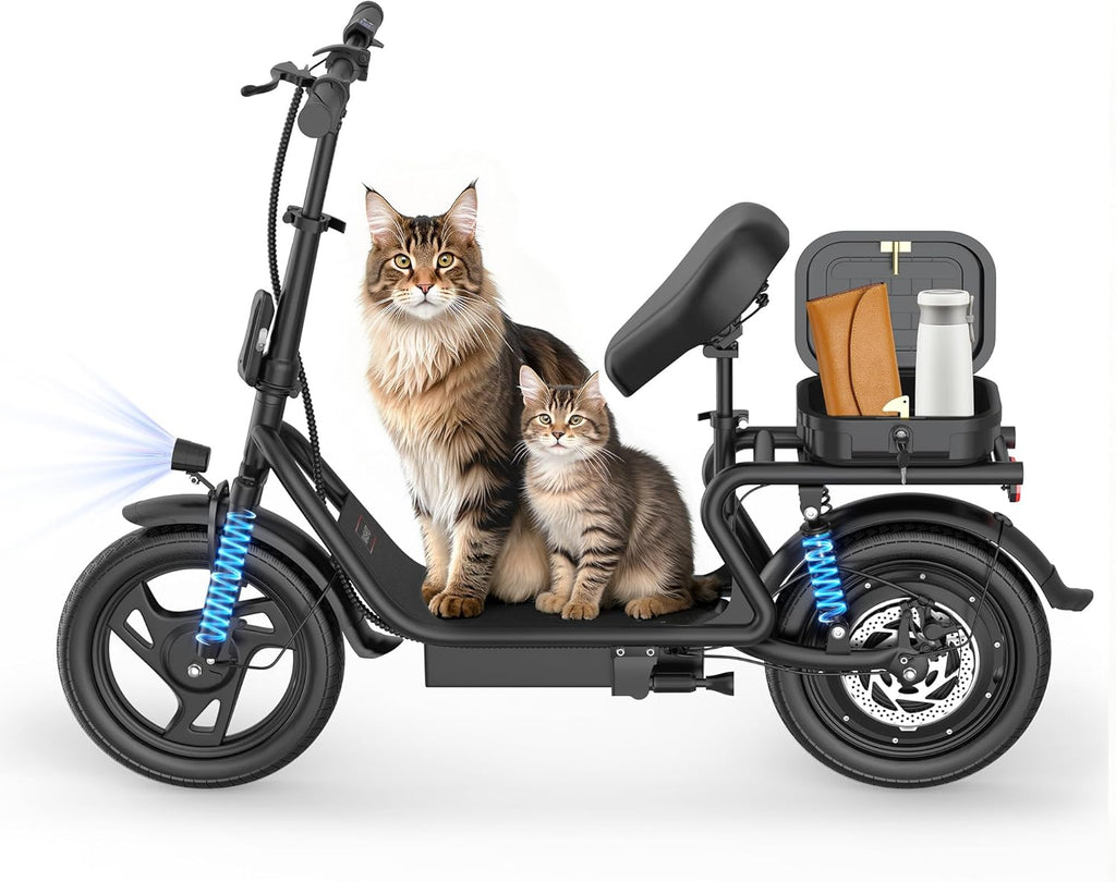 Electric Scooter for Adults – 350W/500W Motor, 19–22 MPH, Up to 28 Miles Range, Folding Design with Dual Suspension & App Control
