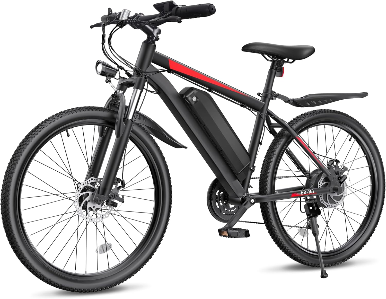 Electric Mountain Bike for Adults – 26" Ebike, 1000W Peak Motor, 20 MPH, 50-Mile Range, 7-Speed with Front Suspension and LCD Display