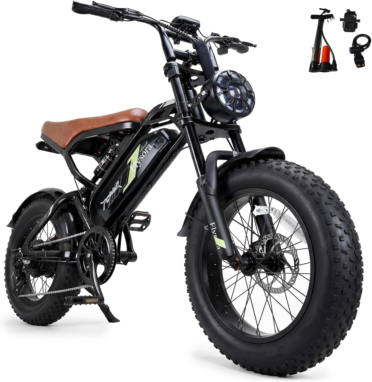 1000W Electric Bike for Adults – 16" Fat Tire Full Suspension E-Bike, 28 MPH Top Speed, Up to 50 Miles Range