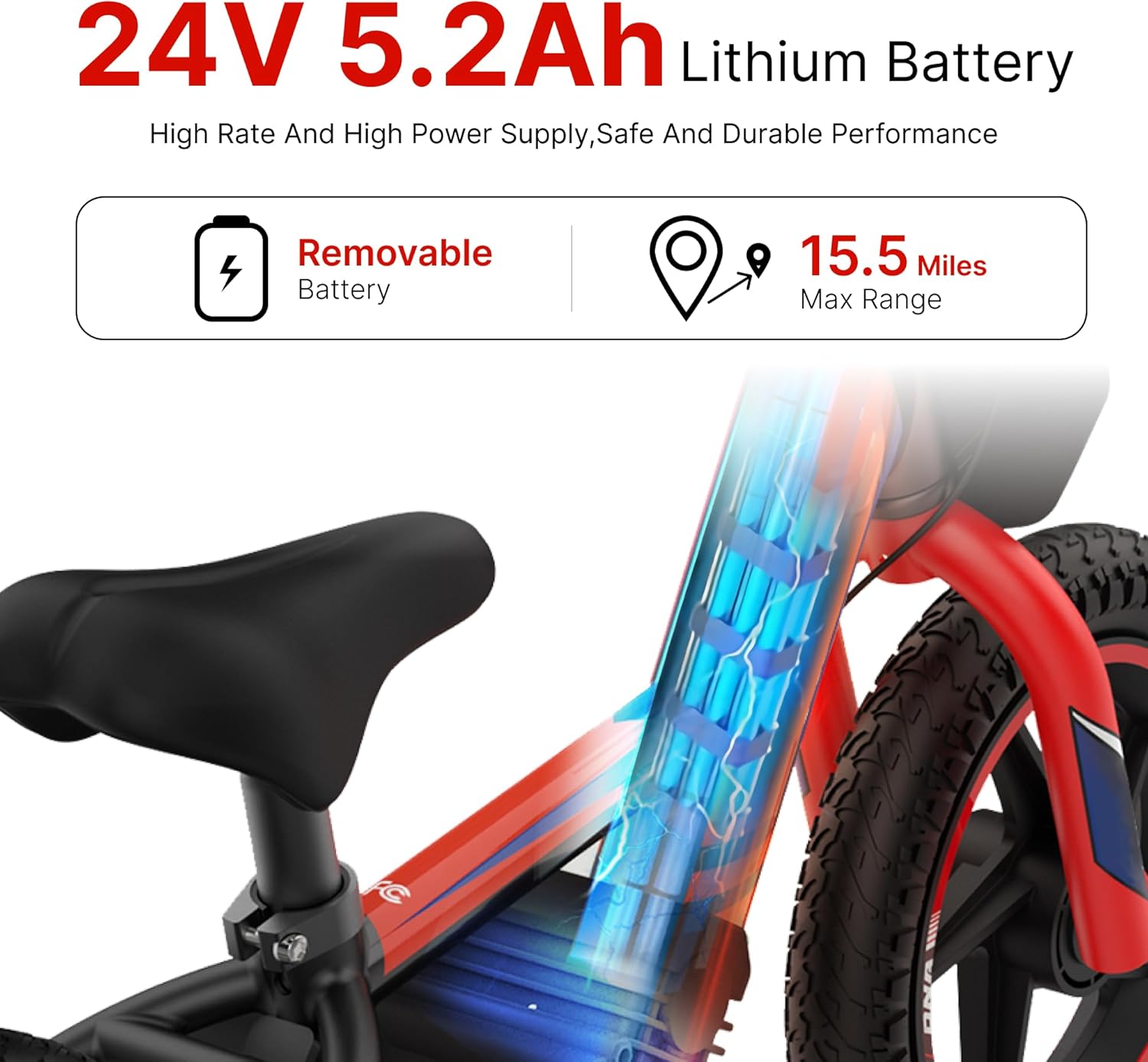 Electric Dirt Bike for Kids Ages 5–10 – 340W Motor, 3-Speed Settings, 12 MPH Max Speed, Detachable Battery