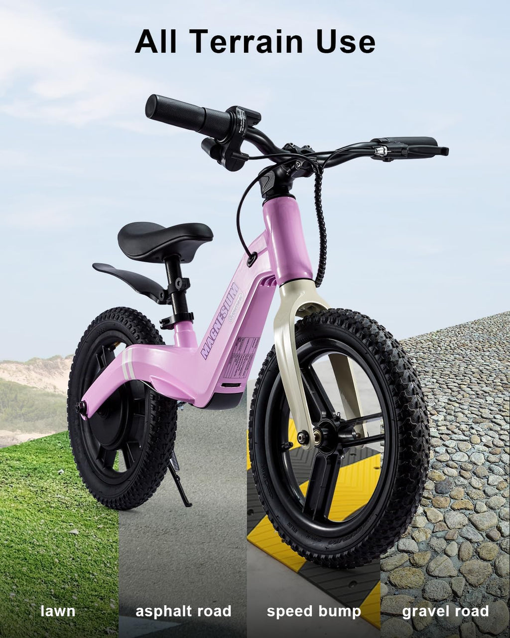 Electric Balance Bike for Kids Ages 3–6 – Lightweight Toddler E-Bike with 3 Speed Modes, Light-Up Front Tire & Adjustable Seat