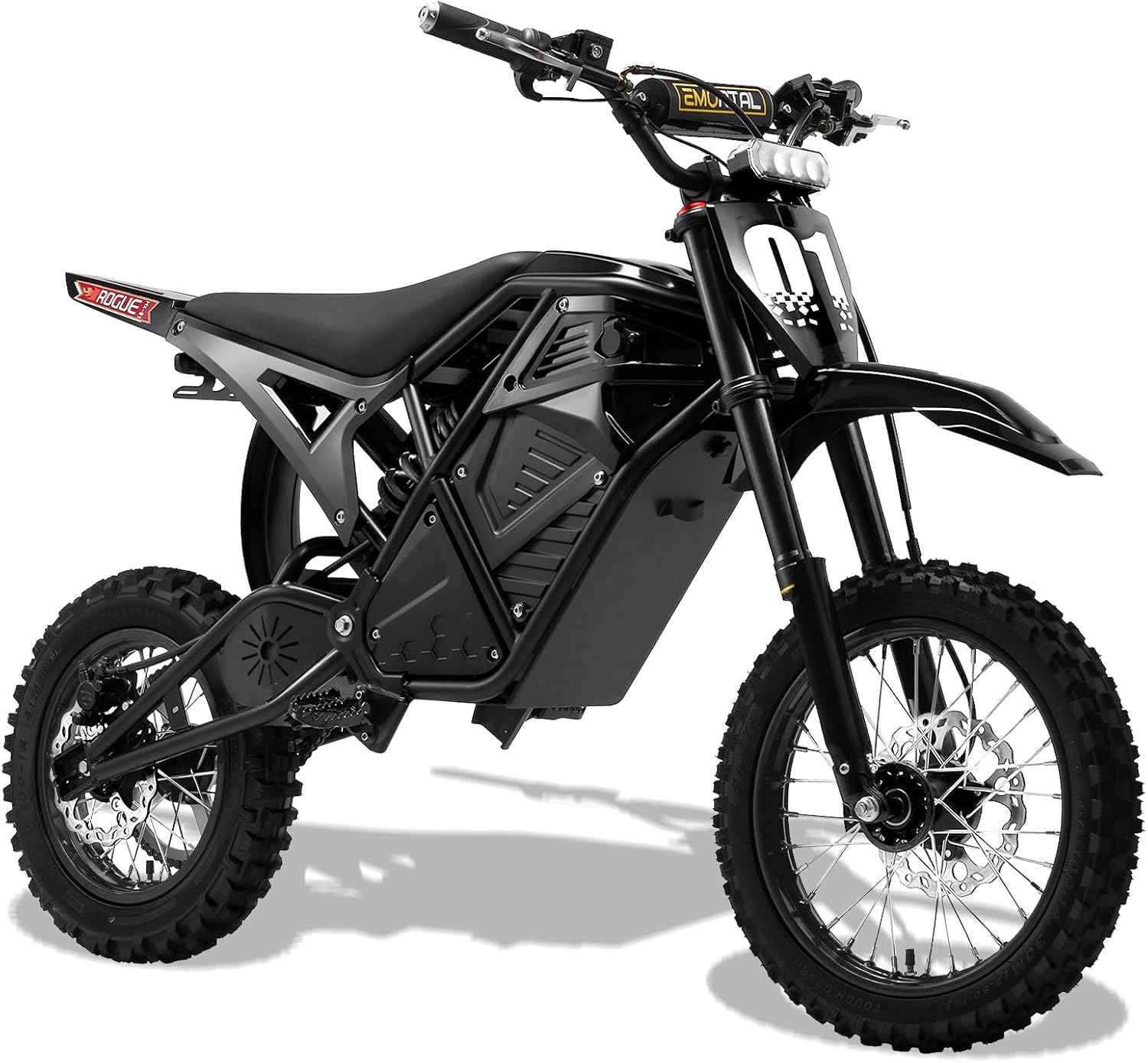 3600W Electric Dirt Bike for Teens & Adults, Up to 38 MPH, 3-Speed Mid-Drive Motor, 53 Miles Range, Dual Hydraulic Shock Absorbers, Off-Road Electric Motorcycle